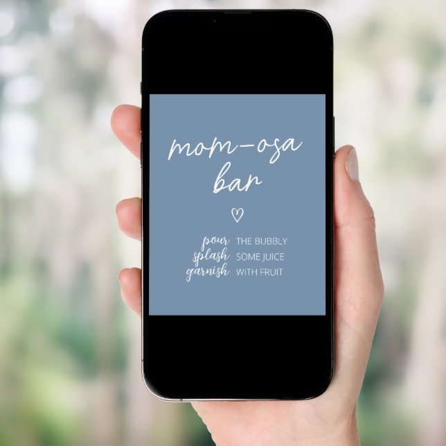 Oh Boy Boho Minimalist Baby Shower Mom Osa Bar Poster (Front Digital)