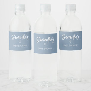 Oh Boy Boho Minimalist Baby Shower Water Bottle Label