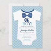 Oh Boy Bow Tie Baby Shower Invitation (Front)