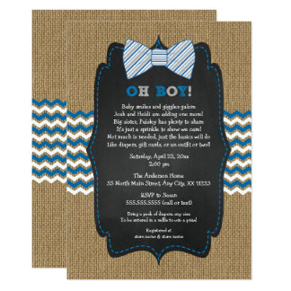 OH BOY Bow Tie Baby Sprinkle / boy baby shower Card