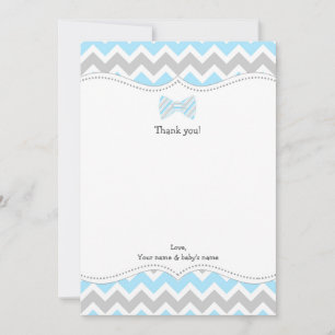 OH BOY Bow Tie Boy Baby Shower thank you notes
