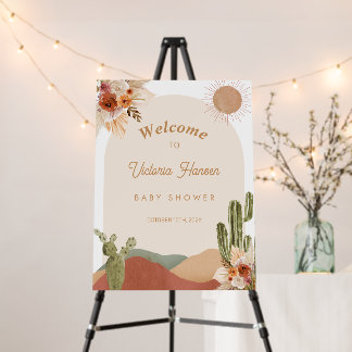 Oh Boy Cactus Desert Baby Shower Sign Southwestern