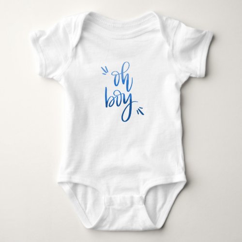 Oh Boy _ Calligraphy Baby Bodysuit