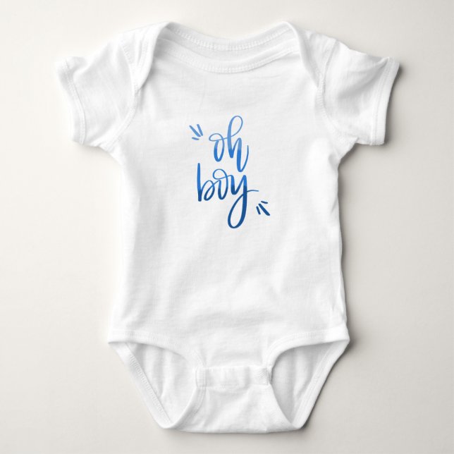 Oh Boy - Calligraphy Baby Bodysuit (Front)