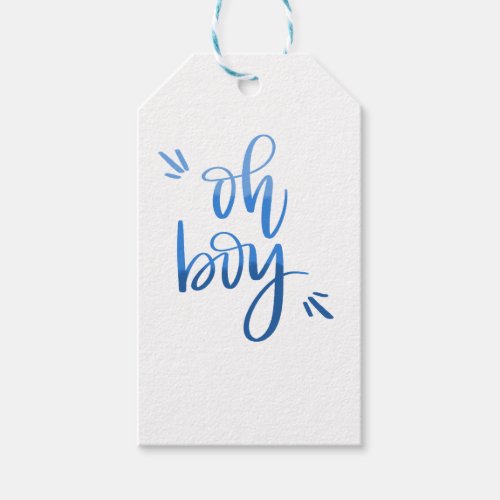 Oh Boy _ Calligraphy Gift Tag