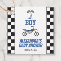 Oh Boy Checkered Dirt Bike Baby Shower