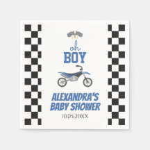 Oh Boy Checkered Dirt Bike Baby Shower