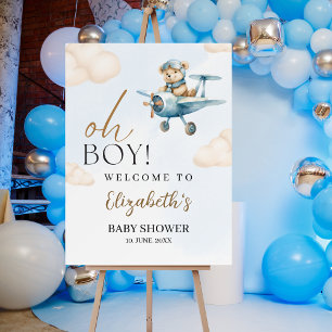 Oh Boy, Cute Bear Baby shower boy Foam Board