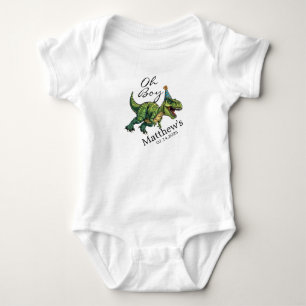 Oh Boy! Cute Dinosaur Baby Shower Bodysuit