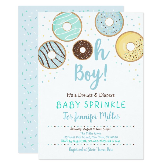 diapers and donuts invitation