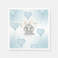 Oh Boy Elephant Blue Balloon boy Baby Shower