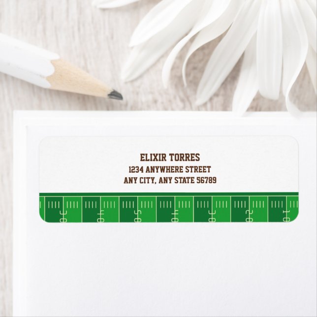 Oh Boy Football Baby Shower Label (Insitu)