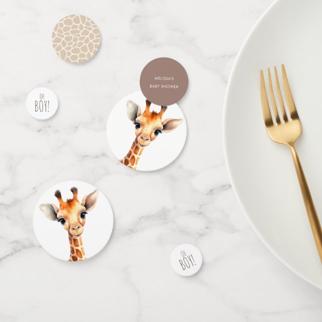 Oh Boy Giraffe Baby Shower  Confetti (Group)