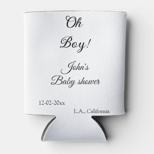 oh boy girl baby shower add name date year venue e can cooler