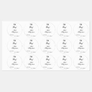 oh boy girl baby shower add name date year venue e labels