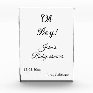 oh boy girl baby shower add name date year venue e photo block