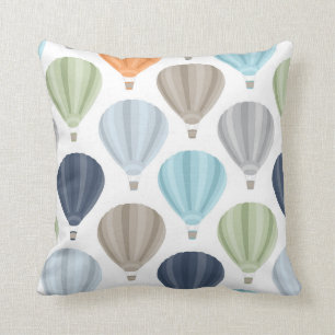 OH BOY Hot Air Balloons Pattern Throw Pillow