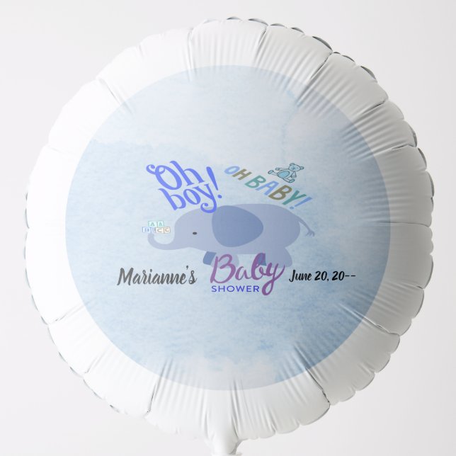Oh Boy, Its A Baby Shower Balloon (Front)