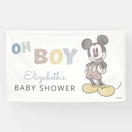 Oh Boy, It's a Boy! Mickey Mouse Baby Shower Banner