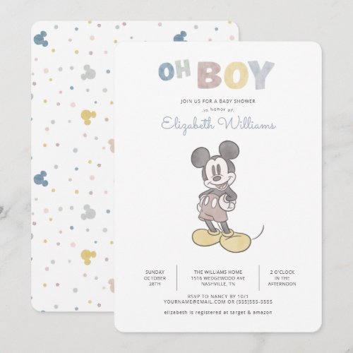 Oh Boy, It's a Boy! Mickey Mouse Baby Shower