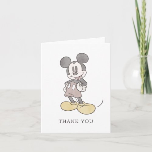 Oh Boy Its a Boy Mickey Mouse Baby Shower Thank You Card