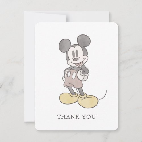 Oh Boy Its a Boy Mickey Mouse Baby Shower Thank You Card