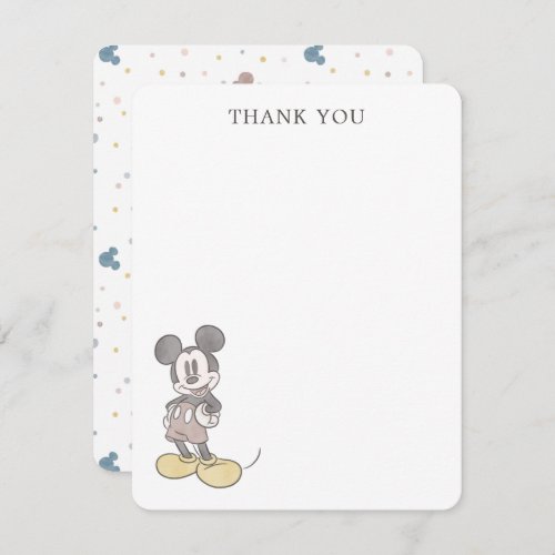 Oh Boy Its a Boy Mickey Mouse Baby Shower Thank You Card