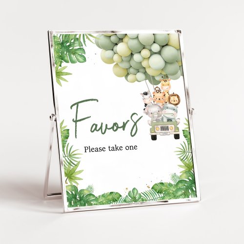 Oh Boy Jungle Safari Baby Shower Favors Poster