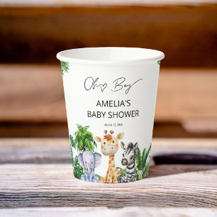 Oh Boy Jungle Safari Baby Shower Paper Cup