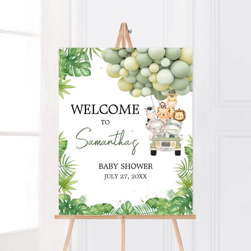 Oh Boy Jungle Safari Baby Shower Welcome Poster