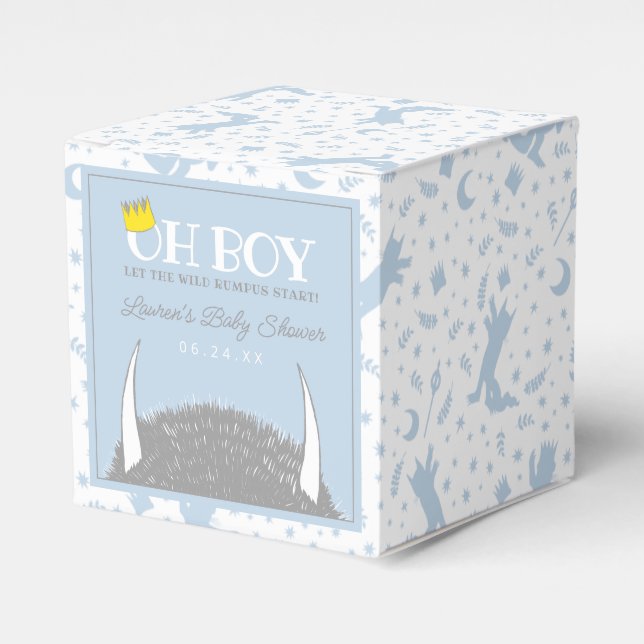 Oh Boy | Let the Wild Rumpus Start Baby Shower Favor Boxes (Front Side)