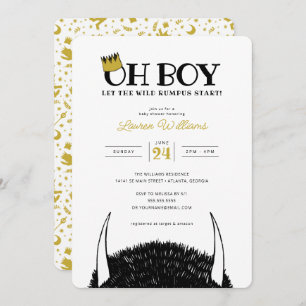 Oh Boy Let the Wild Rumpus Start Baby Shower Invitation