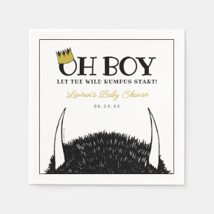 Oh Boy Let the Wild Rumpus Start Baby Shower Napkins