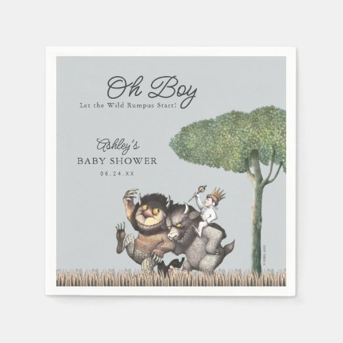 Oh Boy Let the Wild Rumpus Start  Baby Shower Napkins