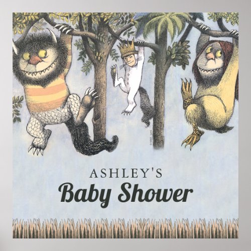 Oh Boy Let the Wild Rumpus Start  Baby Shower Poster