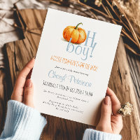 Oh Boy Little Pumpkin Blue Boy Baby Shower
