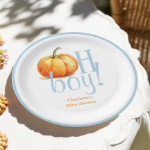 Oh Boy Little Pumpkin Blue Boy Baby Shower