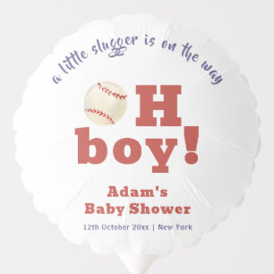 Oh Boy Little Slugger Baseball Sport Baby Shower Balloon