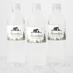 Oh Boy Lumberjack Baby Shower Water Bottle Label