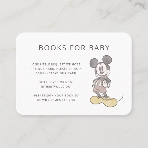 Oh Boy Mickey Mouse  Books for Baby Insert Card