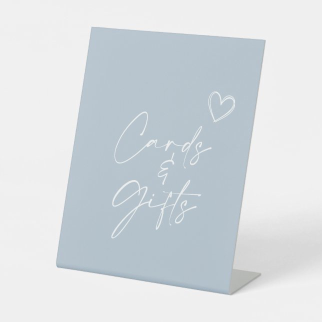 Oh Boy Minimalist Baby Shower Cards And Gifts Pedestal Sign (Front)