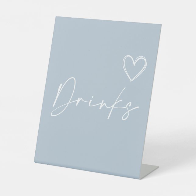 Oh Boy Minimalist Baby Shower Drinks Pedestal Sign (Front)
