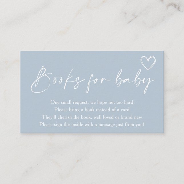Oh Boy Modern Baby Shower Books For Baby Enclosure Card (Front)