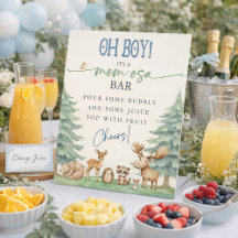 Oh Boy Mom-osa Bar Forest Animal Baby Shower