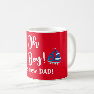 Oh Boy Nautical New DAD coffee mug