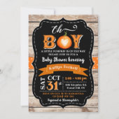 "Oh Boy" Pumpkin Baby Shower Invitation (Front)