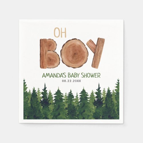 Oh Boy -  Rustic Boy Woodland Baby Shower 