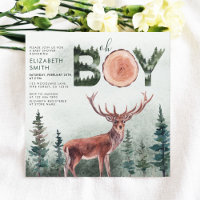 Oh Boy Rustic Deer Boy Baby Shower