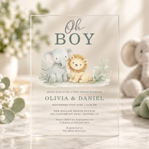 Safari Modern baby shower invitation