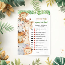 Oh Boy! Safari Baby Shower | Guess Who? Mom or Dad